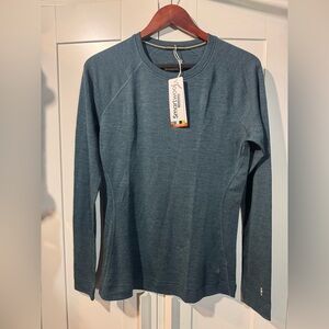 Women's Classic Thermal Merino Base Layer Crew Twilight Blue Heather